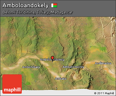 Satellite 3D Map of Amboloandokely