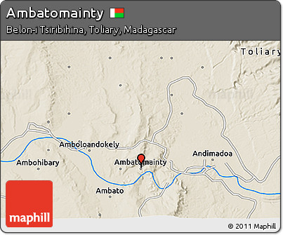 Shaded Relief 3D Map of Ambatomainty