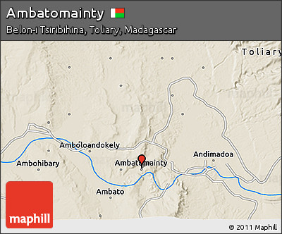 Shaded Relief 3D Map of Ambatomainty
