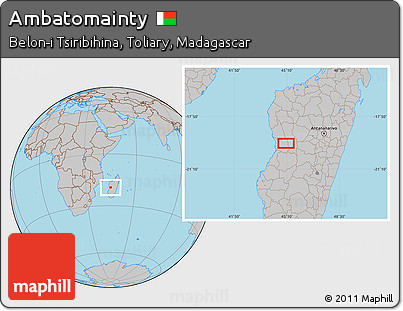 Gray Location Map of Ambatomainty