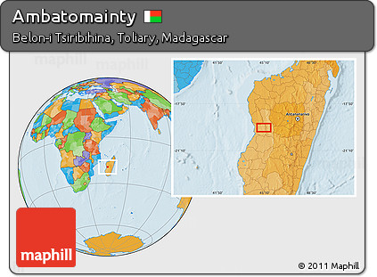 Political Location Map of Ambatomainty