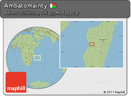 Savanna Style Location Map of Ambatomainty