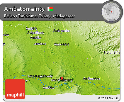 Physical Panoramic Map of Ambatomainty