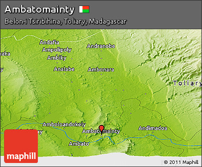 Physical Panoramic Map of Ambatomainty