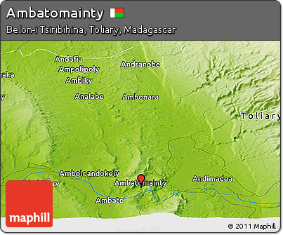 Physical Panoramic Map of Ambatomainty