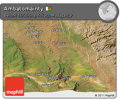 Satellite Panoramic Map of Ambatomainty
