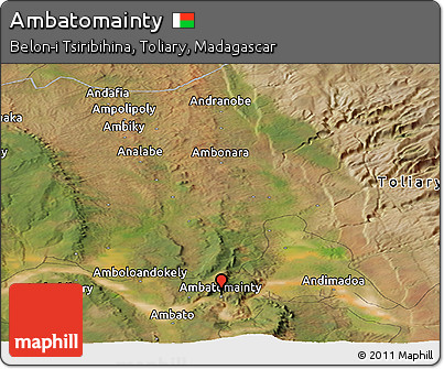 Satellite Panoramic Map of Ambatomainty
