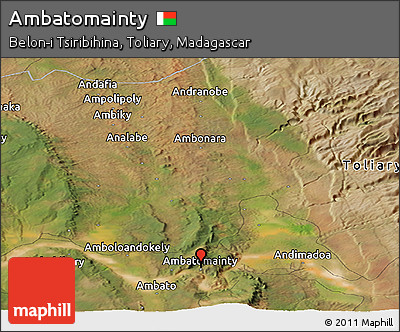 Satellite Panoramic Map of Ambatomainty