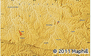 Physical Map of the area around 19° 32' 24" S, 46° 40' 29" W