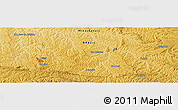 Physical Panoramic Map of the area around 19° 32' 24" S, 46° 40' 29" W