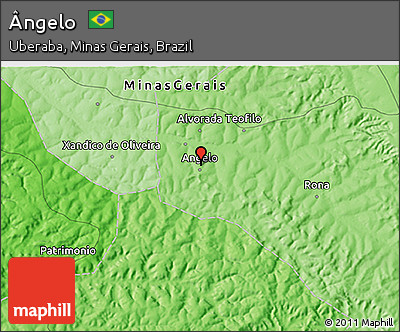 Political 3D Map of Ângelo