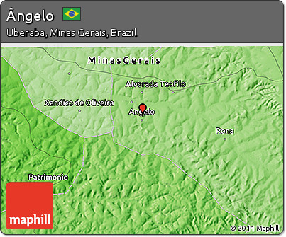Political 3D Map of Ângelo
