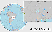 Gray Location Map of the area around 19° 32' 24" S, 48° 22' 30" W