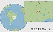 Savanna Style Location Map of the area around 19° 32' 24" S, 48° 22' 30" W