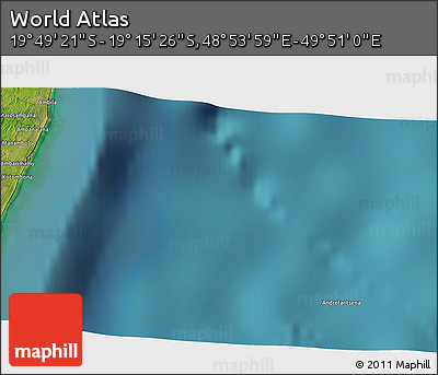 Satellite 3D Map of the Area around 19° 32' 24" S, 49° 22' 30" E