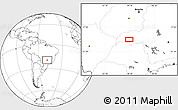 Blank Location Map of the area around 19° 32' 24" S, 49° 13' 30" W