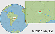 Savanna Style Location Map of the area around 19° 32' 24" S, 49° 13' 30" W
