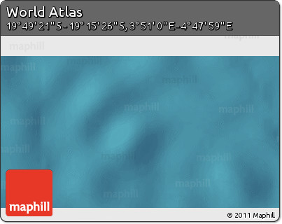 Satellite 3D Map of the Area around 19° 32' 24" S, 4° 19' 30" E