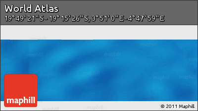 Physical Panoramic Map of the Area around 19° 32' 24" S, 4° 19' 30" E