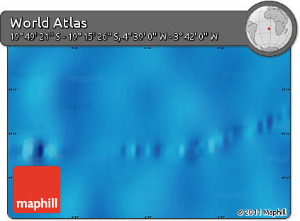 Shaded Relief Map of the Area around 19° 32' 24" S, 4° 10' 30" W