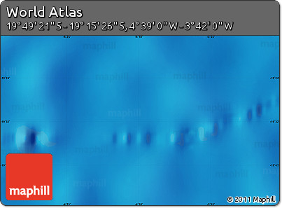 Shaded Relief Map of the Area around 19° 32' 24" S, 4° 10' 30" W