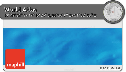 Physical Panoramic Map of the Area around 19° 32' 24" S, 51° 4' 30" E