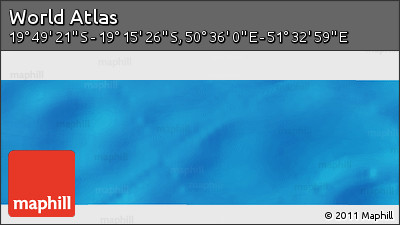 Physical Panoramic Map of the Area around 19° 32' 24" S, 51° 4' 30" E