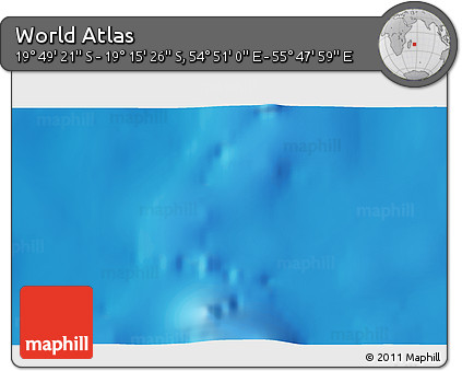 Physical 3D Map of the Area around 19° 32' 24" S, 55° 19' 30" E