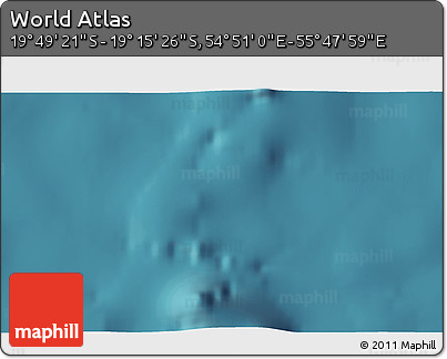 Satellite 3D Map of the Area around 19° 32' 24" S, 55° 19' 30" E