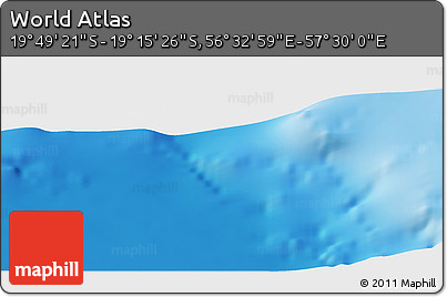 Physical Panoramic Map of the Area around 19° 32' 24" S, 57° 1' 29" E