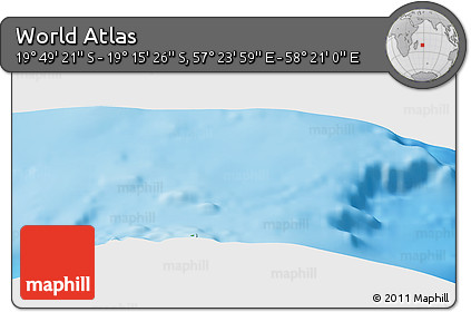 Physical Panoramic Map of the Area around 19° 32' 24" S, 57° 52' 30" E