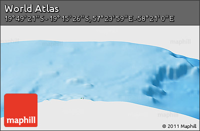 Physical Panoramic Map of the Area around 19° 32' 24" S, 57° 52' 30" E