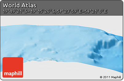 Physical Panoramic Map of the Area around 19° 32' 24" S, 57° 52' 30" E