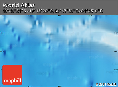 Physical Map of the Area around 19° 32' 24" S, 61° 16' 29" E