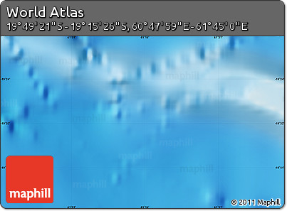 Physical Map of the Area around 19° 32' 24" S, 61° 16' 29" E