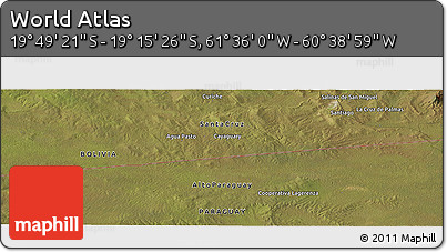 Satellite Panoramic Map of the Area around 19° 32' 24" S, 61° 7' 30" W