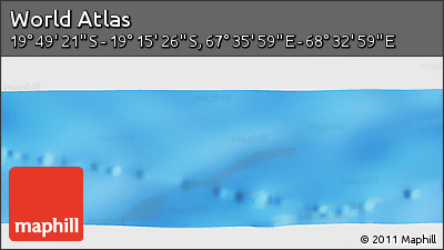Physical Panoramic Map of the Area around 19° 32' 24" S, 68° 4' 29" E