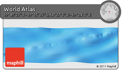 Physical Panoramic Map of the Area around 19° 32' 24" S, 68° 55' 30" E