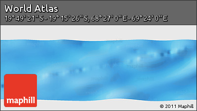 Physical Panoramic Map of the Area around 19° 32' 24" S, 68° 55' 30" E