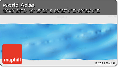 Physical Panoramic Map of the Area around 19° 32' 24" S, 68° 55' 30" E