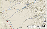 Shaded Relief Map of the area around 19° 32' 24" S, 69° 37' 30" W