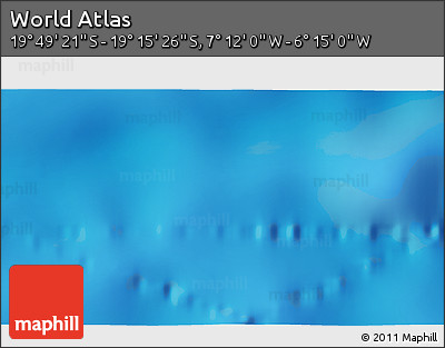 Physical 3D Map of the Area around 19° 32' 24" S, 6° 43' 29" W
