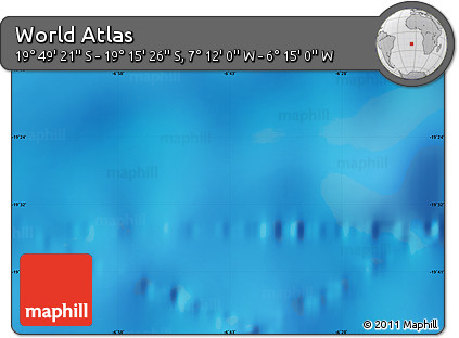 Physical Map of the Area around 19° 32' 24" S, 6° 43' 29" W