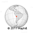 Outline Map of the Area around 19° 32' 24" S, 70° 28' 29" W, rectangular outline