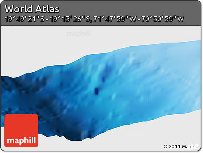 Physical Panoramic Map of the Area around 19° 32' 24" S, 71° 19' 29" W