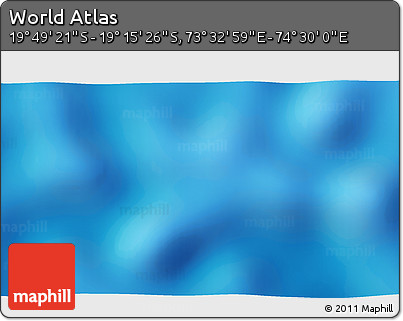 Physical 3D Map of the Area around 19° 32' 24" S, 74° 1' 30" E