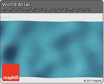 Satellite 3D Map of the Area around 19° 32' 24" S, 74° 52' 30" E