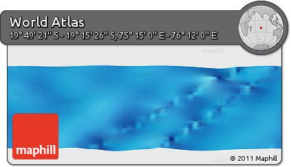 Physical Panoramic Map of the Area around 19° 32' 24" S, 75° 43' 29" E