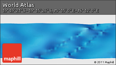 Physical Panoramic Map of the Area around 19° 32' 24" S, 75° 43' 29" E