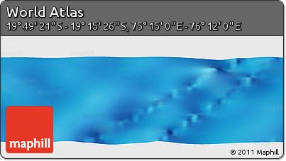 Physical Panoramic Map of the Area around 19° 32' 24" S, 75° 43' 29" E